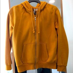 H&M mustard zip up hoodie
